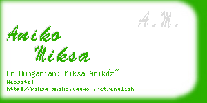 aniko miksa business card